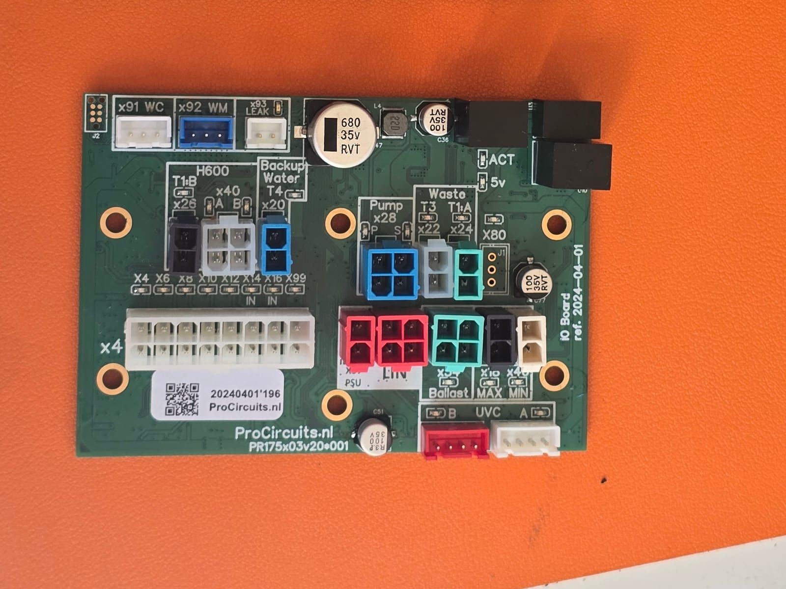 ProCircuits I/O boards with coloured connectors