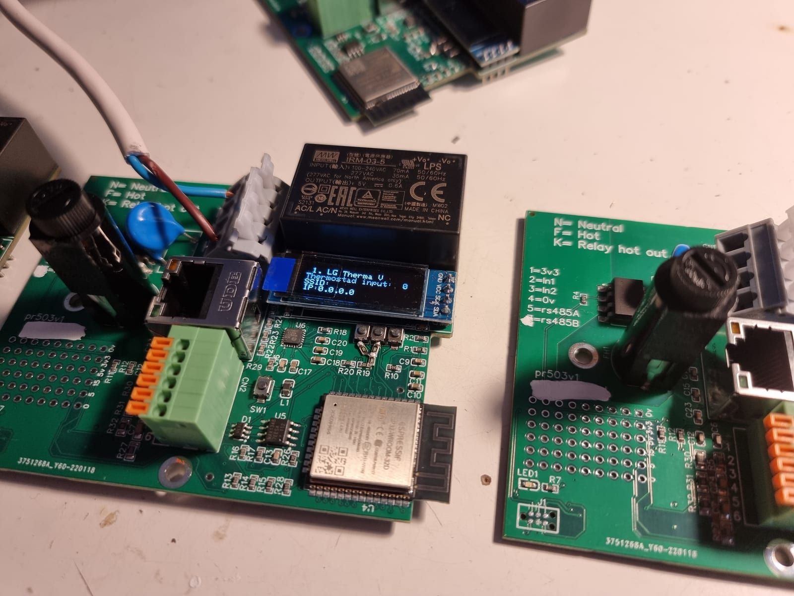 Prototype van een print op de werkbank