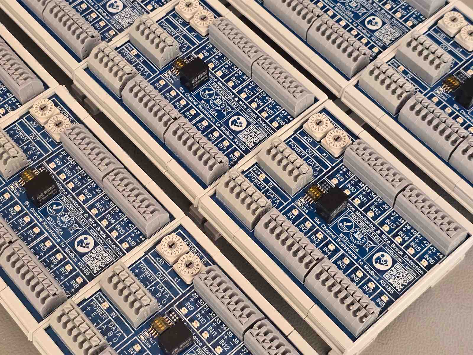 Serieproductie van DIN-rail modbus printen